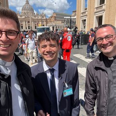 Don Ruggiero Lattanzio e don Paolo Spera a Roma per l'elezione del Papa