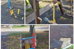 A San Ferdinando giochi per bambini danneggiati o distrutti